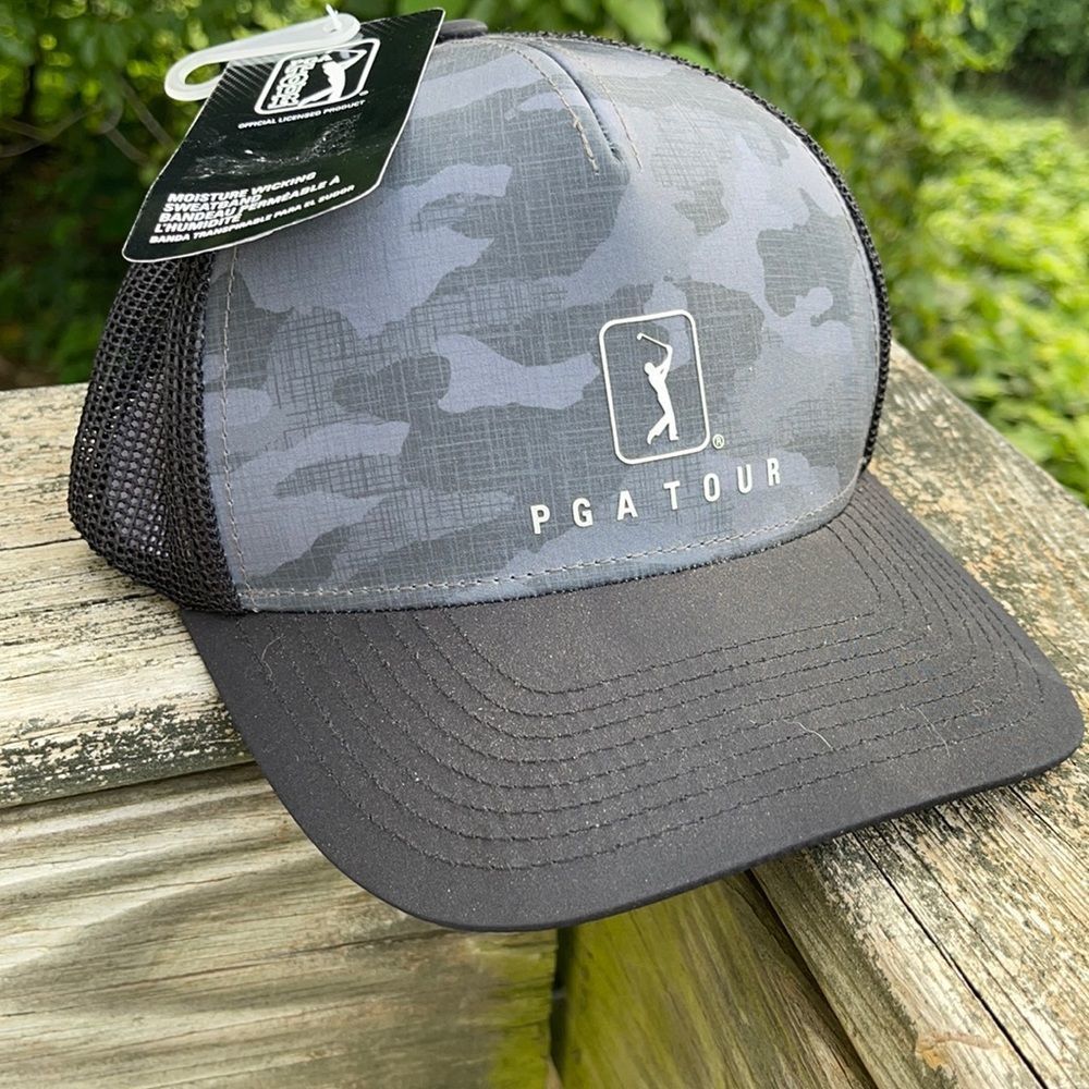 NEW PGA TOUR Camo Trucker Style Golf Hat